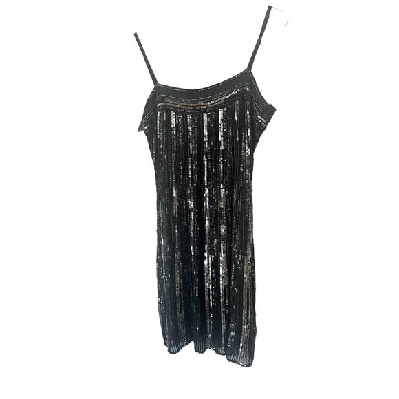 Stenay Vintage Black Beaded Sequined Dress Elegant Evening Formal Womens Sz 10 - Picture 6 of 12